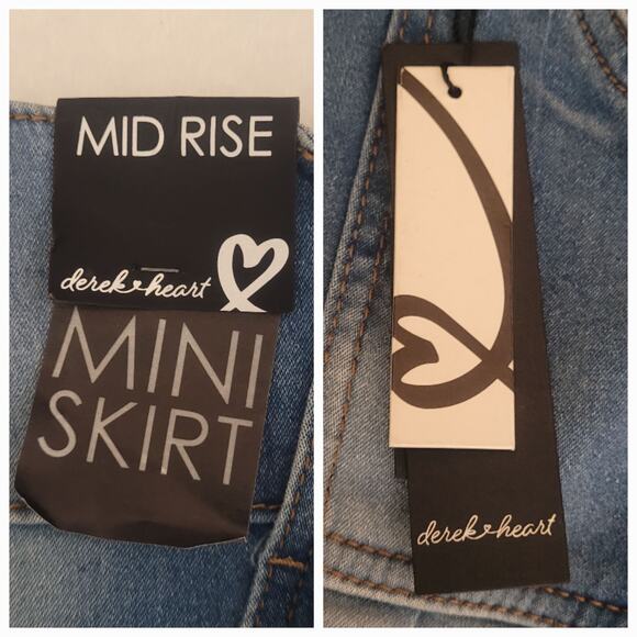 Derek Heart Y2K Vibes‎ Mini Low Rise Pleated Peplum Skirt Fairy Grunge Sz 9 NWT - Picture 4 of 8